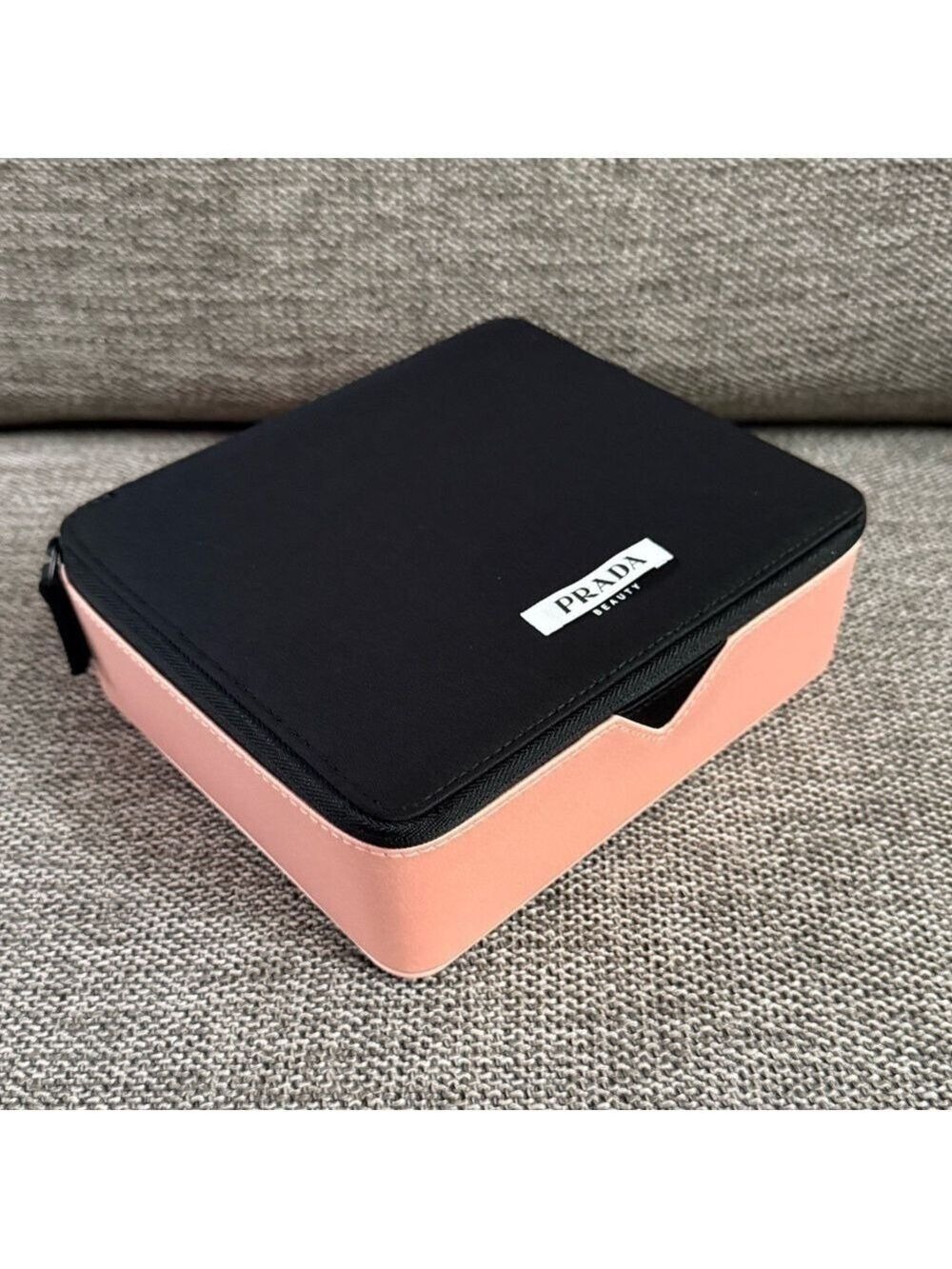 Prada Beauty Paradox Pouch Makeup Box Bag Black Pink New Authentic